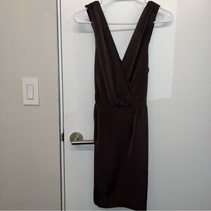 Green cocktail cross back dress with pockets